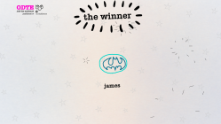 The winner of the game being revealed.