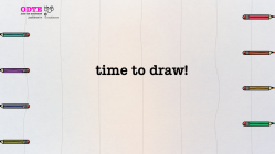 The screen for drawing when the game begins and the host is explaining the rules.