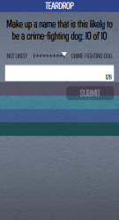 A writing prompt, with its scale on-screen.