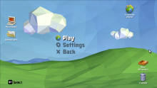 The main menu screen.