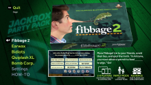 The Fibbage 2 screen in The Jackbox Party Pack 2 game picker.