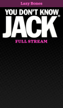 The idle screen for You Don't Know Jack: Full Stream.