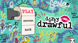 The main menu screen for Dirty Drawful.