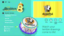 The Drawful: Animate screen in The Jackbox Party Pack 8 game picker.
