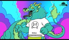 The Dragon wearing a player's winning shirt design.