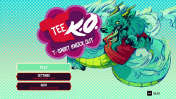 The main menu screen for Tee K.O. from The Jackbox Party Starter.