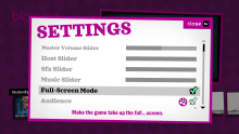 The settings screen.