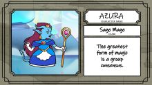 The avatar card for Azura.[8]