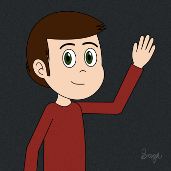 Savvy Sage is seen waving at the viewer.