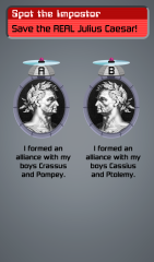 The controller screen during the impostor round for Timejinx.