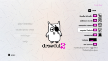 The Settings screen for Drawful 2.