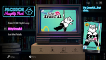 The Dirty Drawful screen in The Jackbox Naughty Pack game picker.