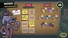 A player choosing a suspect to interrogate in Suspectives, taken from an early build of the game.
