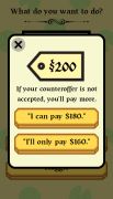 The pop-up that appears when the player decides to haggle, along with their options.