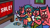 Jackbox Games Steam Spring Sale 2021 promo art, featuring the Devil family.[10]