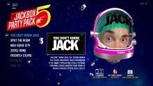 The You Don't Know Jack: Full Stream screen in The Jackbox Party Pack 5 game picker.