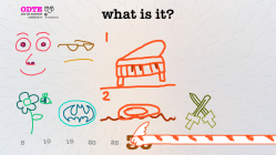 The game screen for when players are guessing the title to another player's drawing.