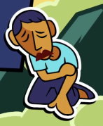 Rue after losing a battle in Tee K.O. 2.