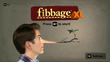 The original start screen for Fibbage XL.