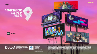 The title screen for The Jackbox Party Pack 9.
