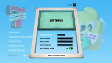 The settings screen in The Jackbox Party Pack 7 game picker.