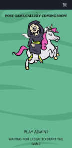 The post-game screen for Doominate, taken from an early build of the game.