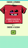 The shirt creation screen from Tee K.O., as shown in The Jackbox Party Pack 3.