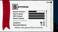 The settings screen for Dictionarium.