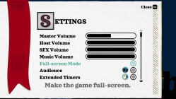 The settings screen for Dictionarium.