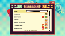 The settings screen for Tee K.O. from The Jackbox Party Pack 3.