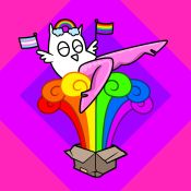 Pride Month 2025 promo art, featuring the Drawful Owl.[1]
