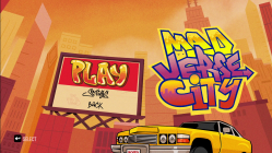 The main menu screen for Mad Verse City.