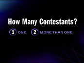 The "How Many Contestants?" screen for Millionaire CD-ROM.