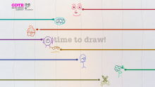 Game screen when everyone is finished drawing.