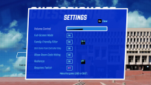 The settings screen for Guesspionage.
