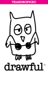 A hold-up screen, with the Drawful logo on it.
