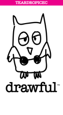 A hold-up screen, with the Drawful logo on it.