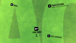 The single player lobby screen for YOU DON'T KNOW JACK 2015.
