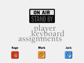 The player keyboard assignments for a 3 player game.