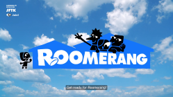 The title screen for Roomerang, after the game starts.