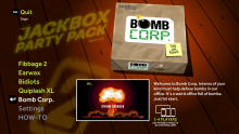 The Bomb Corp. screen in The Jackbox Party Pack 2 game picker.