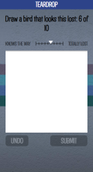 A drawing prompt, with its scale on-screen.