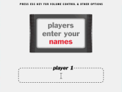 The game asking for a player's name.