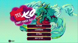 The main menu screen for Tee K.O. from The Jackbox Party Pack 3.