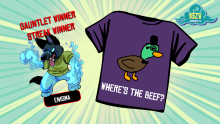 A round ending with only one winner of a gauntlet, as the last surviving shirt of the round was also the shirt with the longest streak, as shown in The Jackbox Party Pack 3.