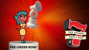 Jackbox Party Pack 7 pre-order promo art, featuring Devil Mom holding a trophy from Talking Points.[3]