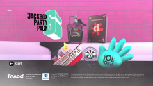 The title screen for The Jackbox Party Pack 6, before the Megapicker update.