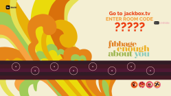 The lobby screen for Fibbage 3: Enough About You.