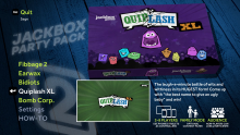 The Quiplash XL screen in The Jackbox Party Pack 2 game picker.