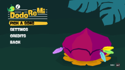 The main menu screen for Dodo Re Mi.